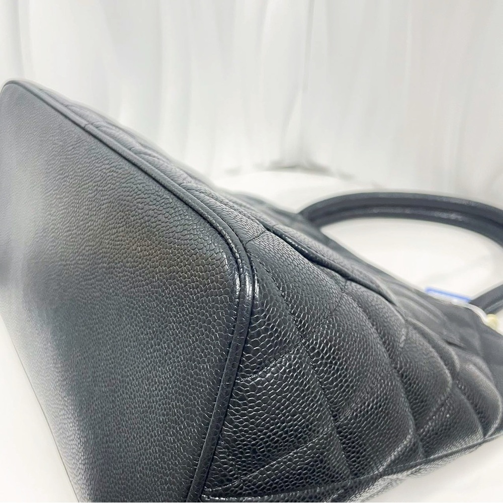 Chanel Black Caviar Leather Quilted Tote Bag - Picture 11 of 11
